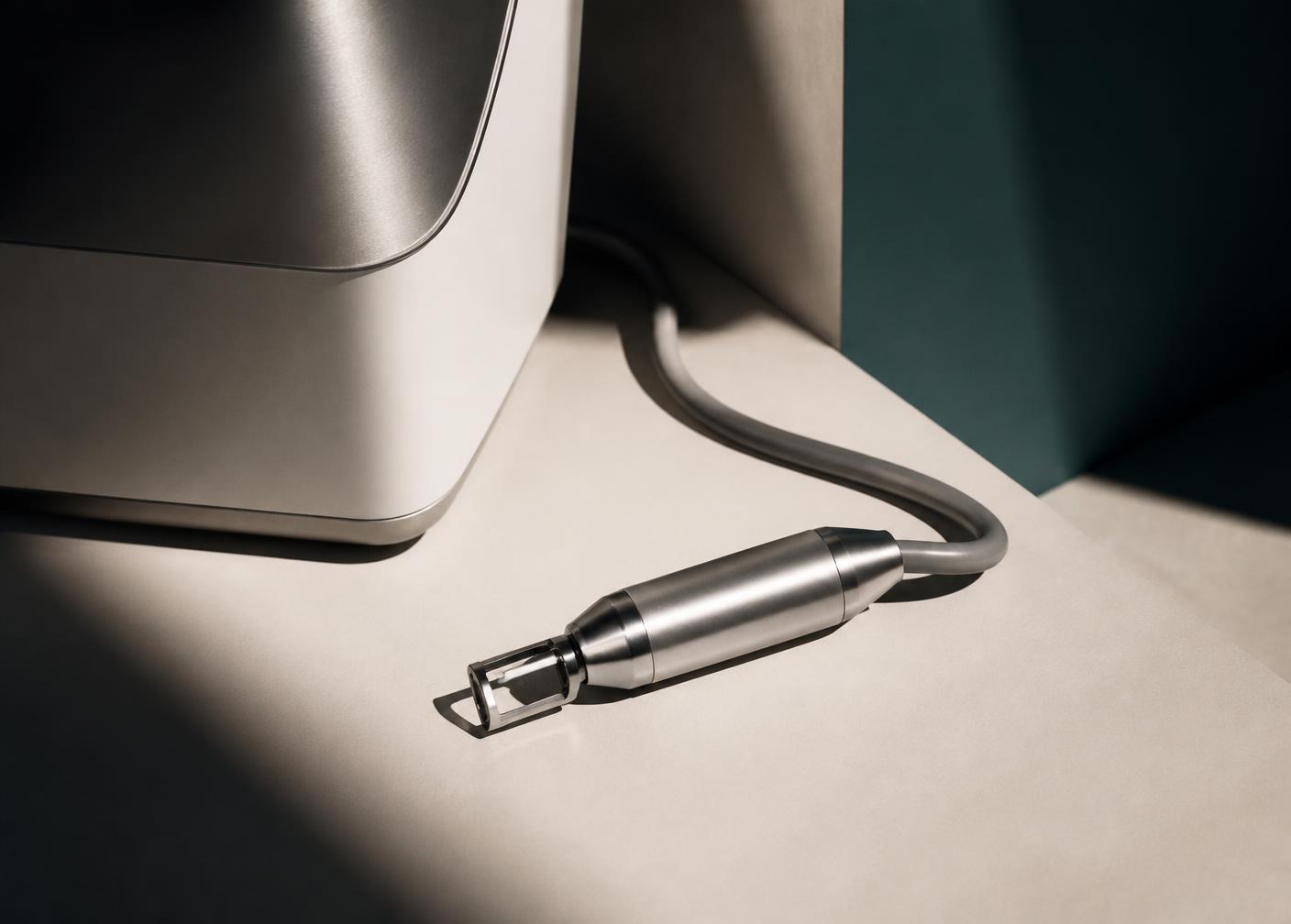 Detail of a medical laser handpiece used at Skin House Clinic